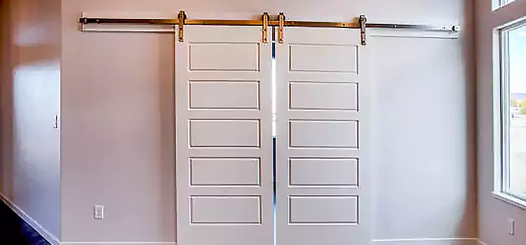 Glass Barn Door with Installation Hardware Kit Cathedral City